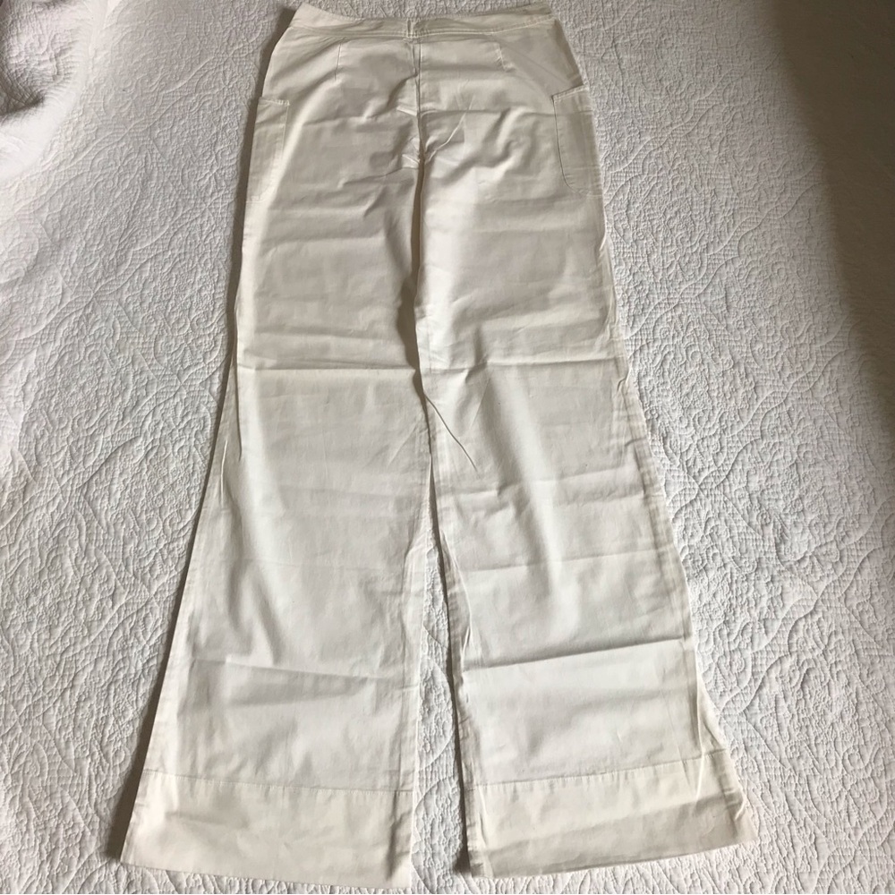 Zero + Maria Cornejo Off-White Wide Leg Pants - Picture 4 of 8